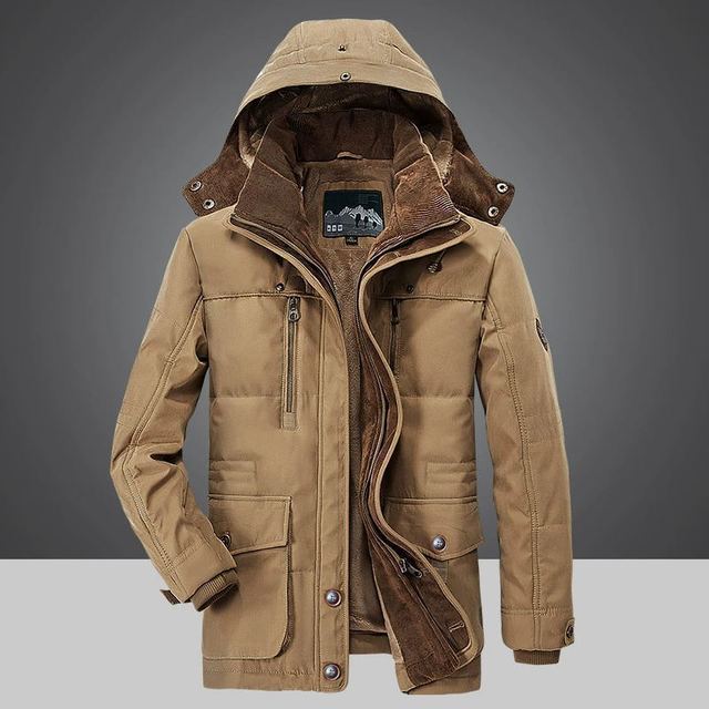 Zayk | Warm Men's Winter Coat with Hood