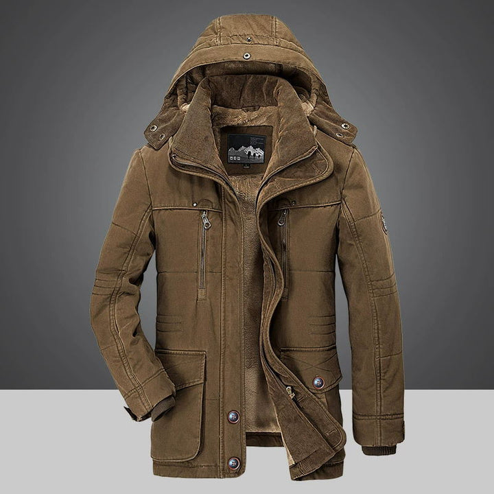Zayk | Warm Men's Winter Coat with Hood