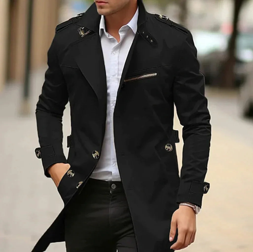 Giovanni | Elegant Lens Trench Coat for Men