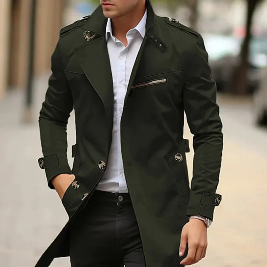 Giovanni | Elegant Lens Trench Coat for Men