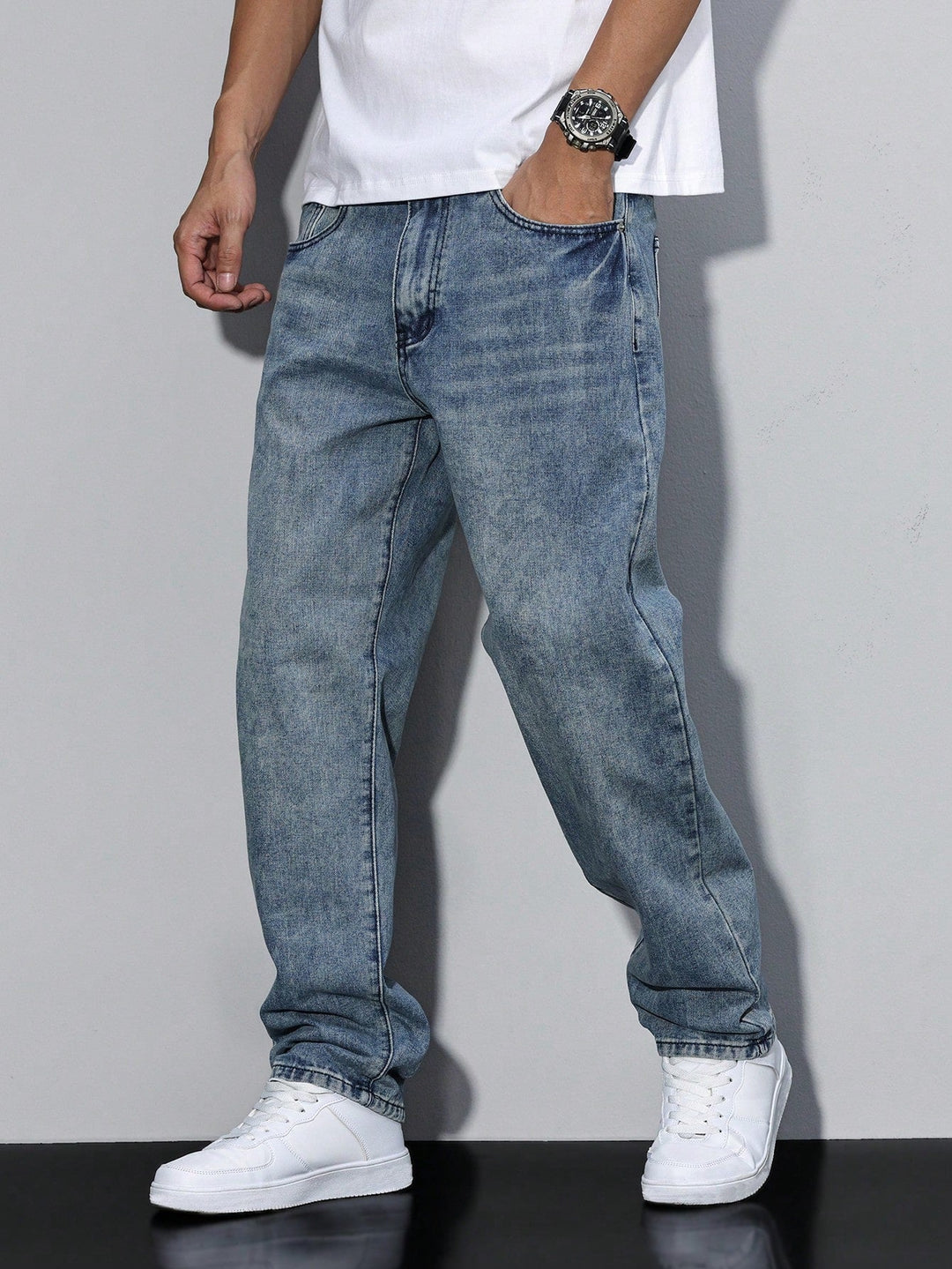 Daan | Solid Color Casual Men's Jeans